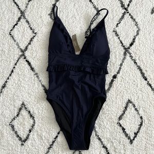 J. Crew Juliette Swim Navy Blue One piece Swimsuit Size 6